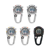 Maxbell Digital Carabiner Watch Clip Unisex Pocket Watch Luminous for Outdoor Sports Red
