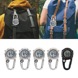 Maxbell Digital Carabiner Watch Clip Unisex Pocket Watch Luminous for Outdoor Sports Red