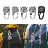 Maxbell Digital Carabiner Watch Clip Unisex Pocket Watch Luminous for Outdoor Sports Red