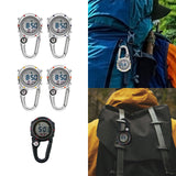 Maxbell Digital Carabiner Watch Clip Unisex Pocket Watch Luminous for Outdoor Sports Red