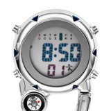 Maxbell Digital Carabiner Watch Clip Unisex Pocket Watch Luminous for Outdoor Sports Blue
