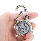 Maxbell Digital Carabiner Watch Clip Unisex Pocket Watch Luminous for Outdoor Sports Blue