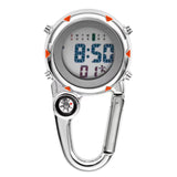 Maxbell Digital Carabiner Watch Clip Unisex Pocket Watch Luminous for Outdoor Sports Yellow