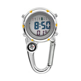 Maxbell Digital Carabiner Watch Clip Unisex Pocket Watch Luminous for Outdoor Sports Yellow