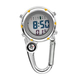 Maxbell Digital Carabiner Watch Clip Unisex Pocket Watch Luminous for Outdoor Sports Yellow