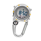 Maxbell Digital Carabiner Watch Clip Unisex Pocket Watch Luminous for Outdoor Sports Yellow