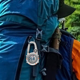 Maxbell Digital Carabiner Watch Clip Unisex Pocket Watch Luminous for Outdoor Sports Orange