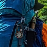 Maxbell Digital Carabiner Watch Clip Unisex Pocket Watch Luminous for Outdoor Sports Black