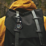 Maxbell Digital Carabiner Watch Clip Unisex Pocket Watch Luminous for Outdoor Sports Black