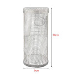 Maxbell Cylinder Barbecue Cooking Grill Grate Kabob Grilling Basket Cooking Tools L