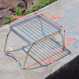 Maxbell Folding Campfire Grill Furnace Holder Bracket Barbecue Grill Rack for Picnic