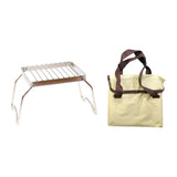 Maxbell Folding Campfire Grill Furnace Holder Bracket Barbecue Grill Rack for Picnic