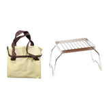 Maxbell Folding Campfire Grill Furnace Holder Bracket Barbecue Grill Rack for Picnic