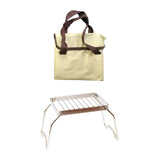 Maxbell Folding Campfire Grill Furnace Holder Bracket Barbecue Grill Rack for Picnic