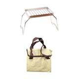 Maxbell Folding Campfire Grill Furnace Holder Bracket Barbecue Grill Rack for Picnic