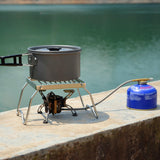 Maxbell Folding Campfire Grill Furnace Holder Bracket Barbecue Grill Rack for Picnic