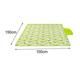 Maxbell Beach Blanket Machine Washable Camping Mat Picnic Outdoor Blanket for Sports 150cmx100cm  Small Green Leaves