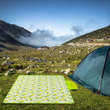 Maxbell Beach Blanket Machine Washable Camping Mat Picnic Outdoor Blanket for Sports 150cmx100cm  Small Green Leaves