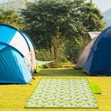 Maxbell Beach Blanket Machine Washable Camping Mat Picnic Outdoor Blanket for Sports 150cmx100cm  Small Green Leaves
