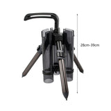 Maxbell Fishing Rod Tripod Bracket Lightweight Stand Holder Rack for Ship Boat gray short