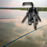 Maxbell Fishing Rod Tripod Bracket Lightweight Stand Holder Rack for Ship Boat gray short