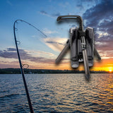 Maxbell Fishing Rod Tripod Bracket Lightweight Stand Holder Rack for Ship Boat gray short