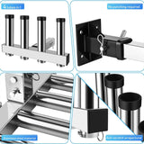 Maxbell Hitch Mount Rod Holder Portable Fishing Pole Storage Rack for Ship Car Truck