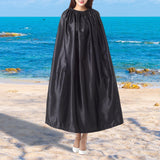 Maxbell Beach Surf Changing Robe Adult Bathrobe Coat Bath Surfers Sports Sailing 1.2m Black