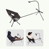 Maxbell Folding Chair Footrest Phone Holder Stand Camping Foot Stool for BBQ Picnic