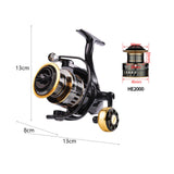 Maxbell Metal Fishing Reel Left Max Drag 18kg Accessories for Trout Outdoor Carp 2000