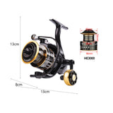 Maxbell Metal Fishing Reel Left Max Drag 18kg Accessories for Trout Outdoor Carp 3000