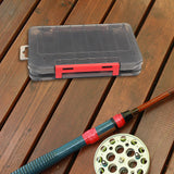 Maxbell Fishing Tackle Lure Box Squid Jig Bait Box Convenient to Carry Lightweight Grey L