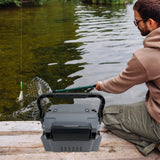 Maxbell Fishing Tackle Box Organizer Hard Case Portable Fishing Gear Tackle Box Gray