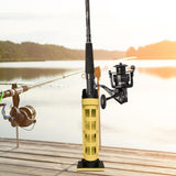 Maxbell Fishing Box Rod Stand Detachable Lightweight Mount Supplies Equipment yellow