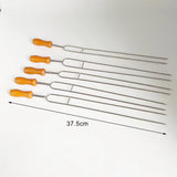 Maxbell 6x Roasting Sticks BBQ Skewers Barbecue Grill Forks for Grilling Outdoor