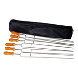 Maxbell 6x Roasting Sticks BBQ Skewers Barbecue Grill Forks for Grilling Outdoor