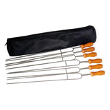 Maxbell 6x Roasting Sticks BBQ Skewers Barbecue Grill Forks for Grilling Outdoor
