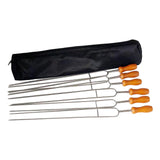 Maxbell 6x Roasting Sticks BBQ Skewers Barbecue Grill Forks for Grilling Outdoor
