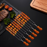 Maxbell 6x Roasting Sticks BBQ Skewers Barbecue Grill Forks for Grilling Outdoor