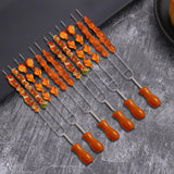 Maxbell 6x Roasting Sticks BBQ Skewers Barbecue Grill Forks for Grilling Outdoor