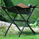 Maxbell Folding Chair Lightweight with Storage Bag Camping Stool for Outdoor Camping Brown