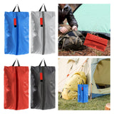 Maxbell Camping Shoe Bag with Zipper Durable Shoes Classified Organizer for Trip Red