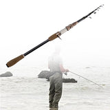 Maxbell Telescopic Fishing Rod Surf Casting Fishing Rod Carbon Fiber Lightweight 2.1m
