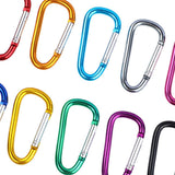 Maxbell 10Pcs D Shaped Carabiners Small Snap Hook Carabiner Clip for Backpack Bag