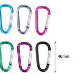 Maxbell 10Pcs D Shaped Carabiners Small Snap Hook Carabiner Clip for Backpack Bag