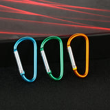 Maxbell 10Pcs D Shaped Carabiners Small Snap Hook Carabiner Clip for Backpack Bag