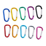Maxbell 10Pcs D Shaped Carabiners Small Snap Hook Carabiner Clip for Backpack Bag
