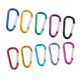 Maxbell 10Pcs D Shaped Carabiners Small Snap Hook Carabiner Clip for Backpack Bag
