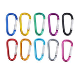 Maxbell 10Pcs D Shaped Carabiners Small Snap Hook Carabiner Clip for Backpack Bag