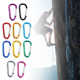 Maxbell 10Pcs D Shaped Carabiners Small Snap Hook Carabiner Clip for Backpack Bag